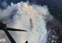 SpaceX นำยาน Starship ลำแรกที่รอดจากการบินสู่อวกาศกลับสู่ฐานปล่อยจรวด